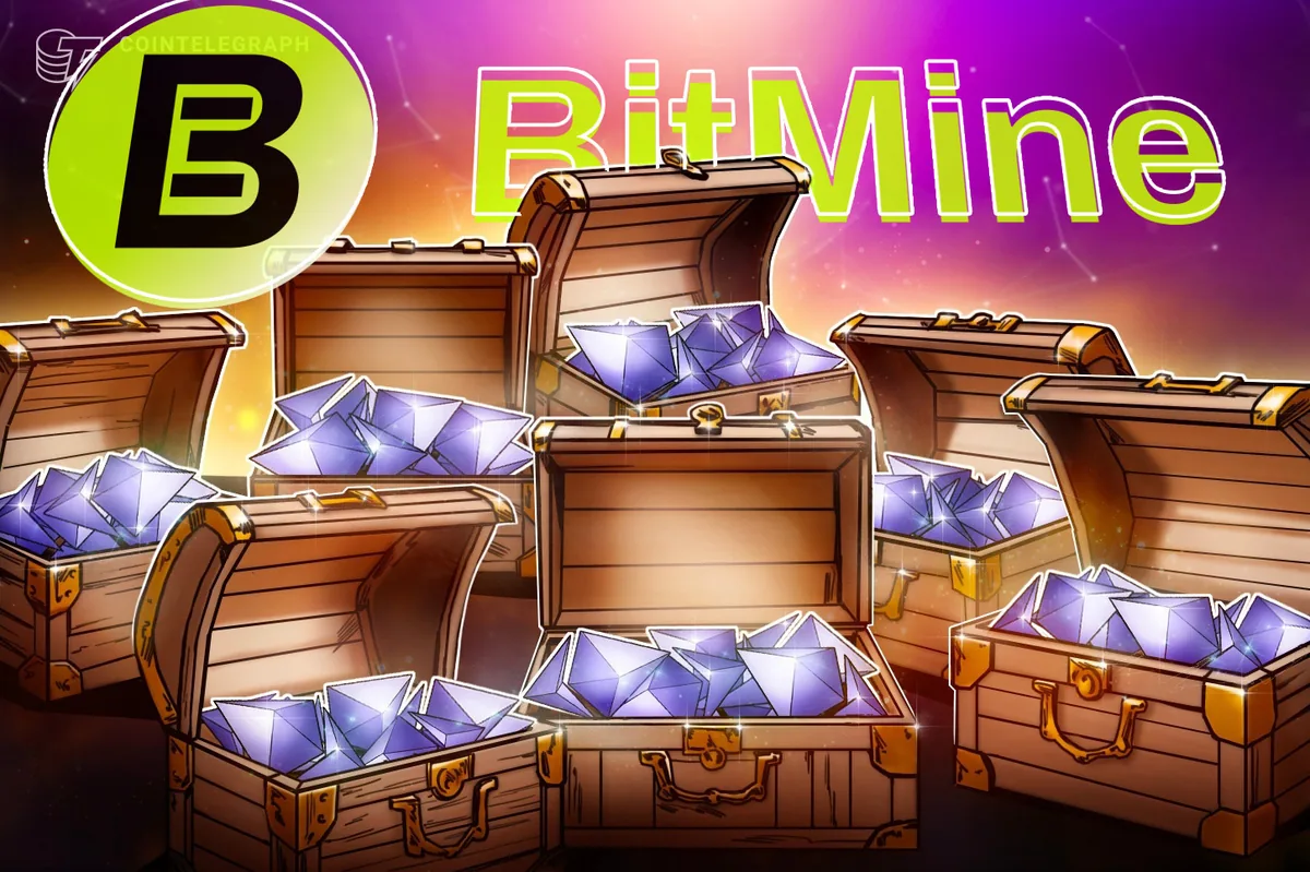 Bitmine anuncia compras de Ether por 74 millones de dólares y apunta a avances en la Clarity Act