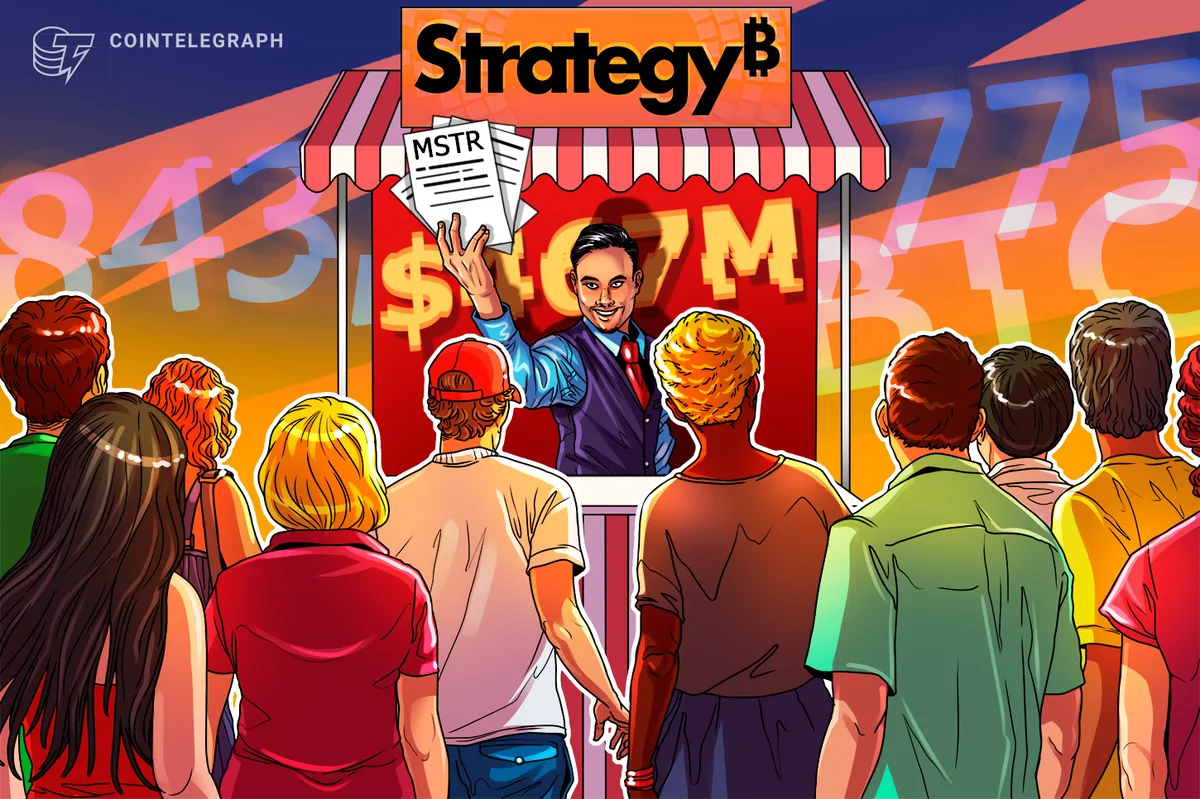 Strategy Raises Dollar Reserve After $467M MSTR Share Sale